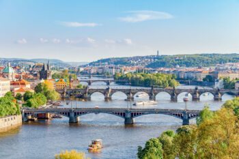 Blick auf die Moldau in Prag