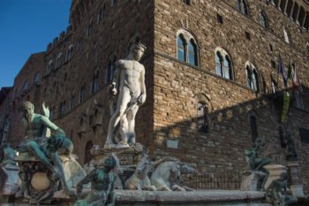 Neptunbrunnen auf dem Rathausplatz von Florenz