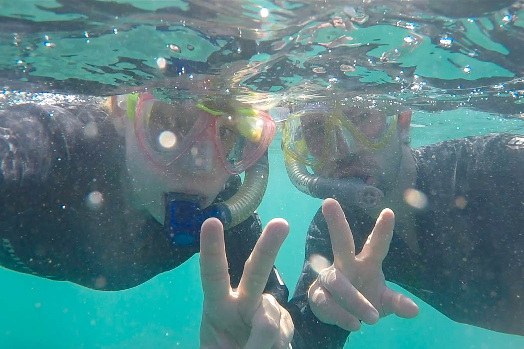 Unterwasser Selfie