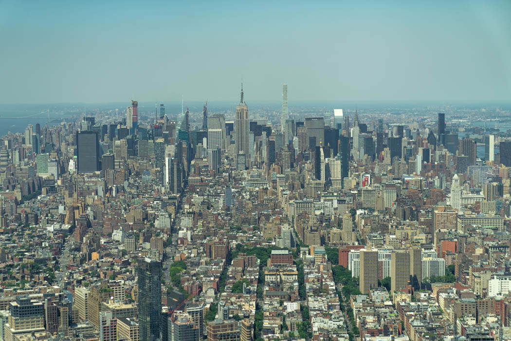 Die Aussicht auf Midtown vom One World Trade Center.