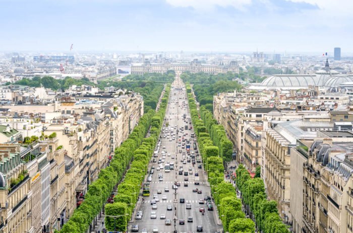 Blick auf die Champs Elysees, Paris