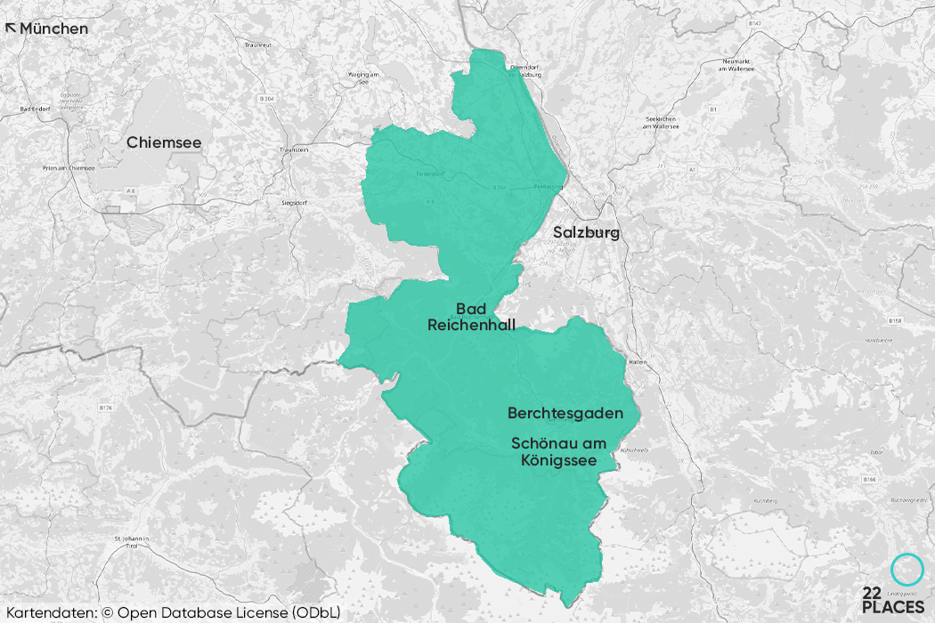 Karte des Berchtesgadener Lands