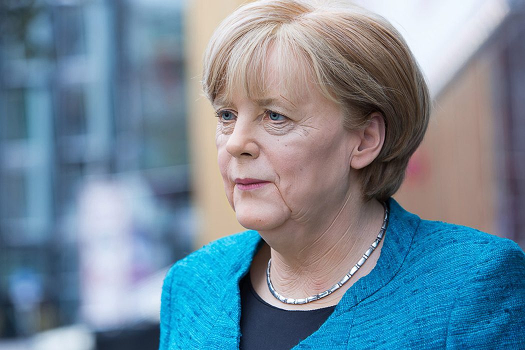 Wachsfigur von Angela Merkel im Panoptikum Hamburg