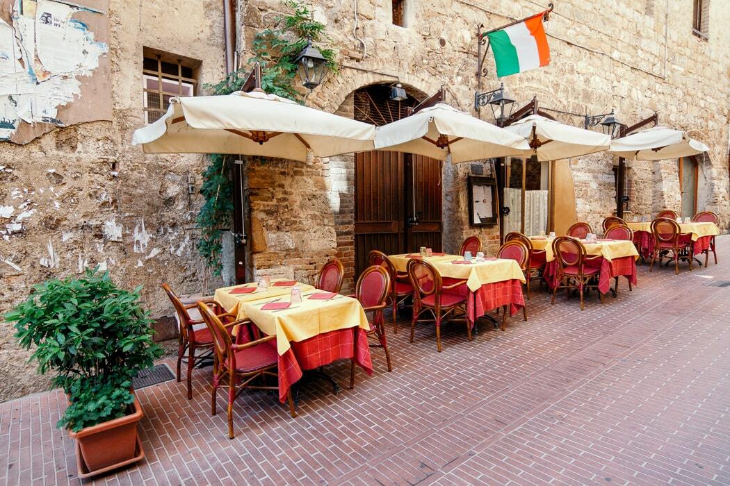Typisches Restaurant in der Toskana in Italien