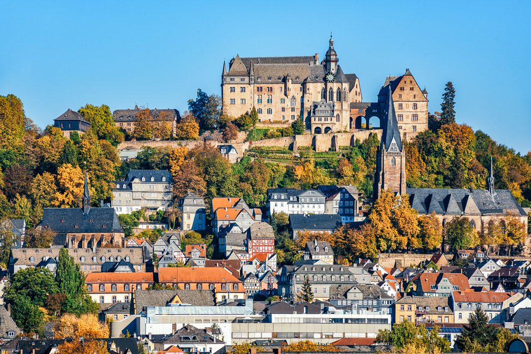 Marburg Blick auf das Schloss