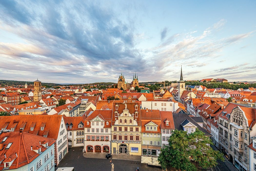 Blick auf die Altstadt von Erfurt