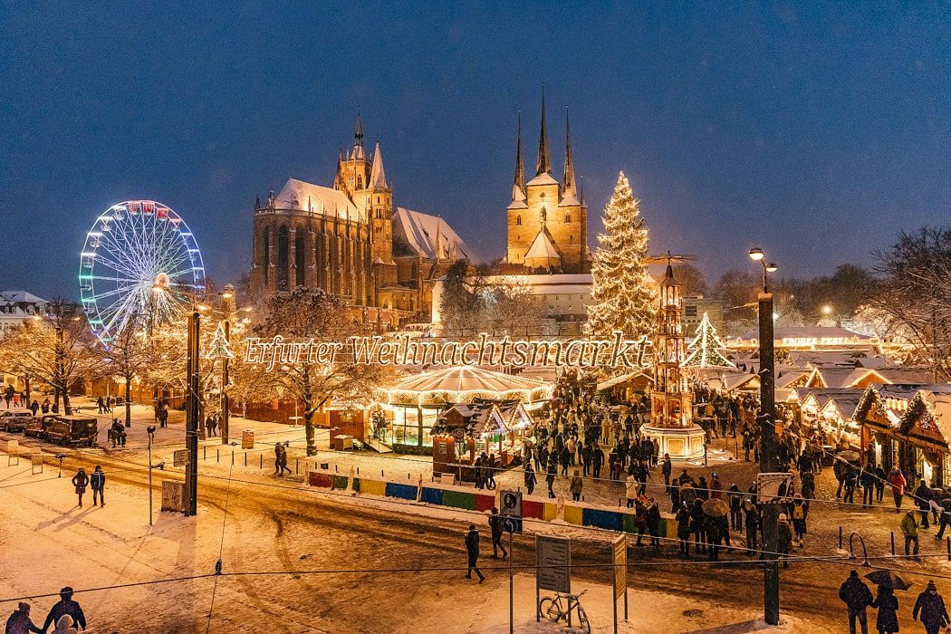 Erfurt Weihnachtsmarkt auf dem Domplatz