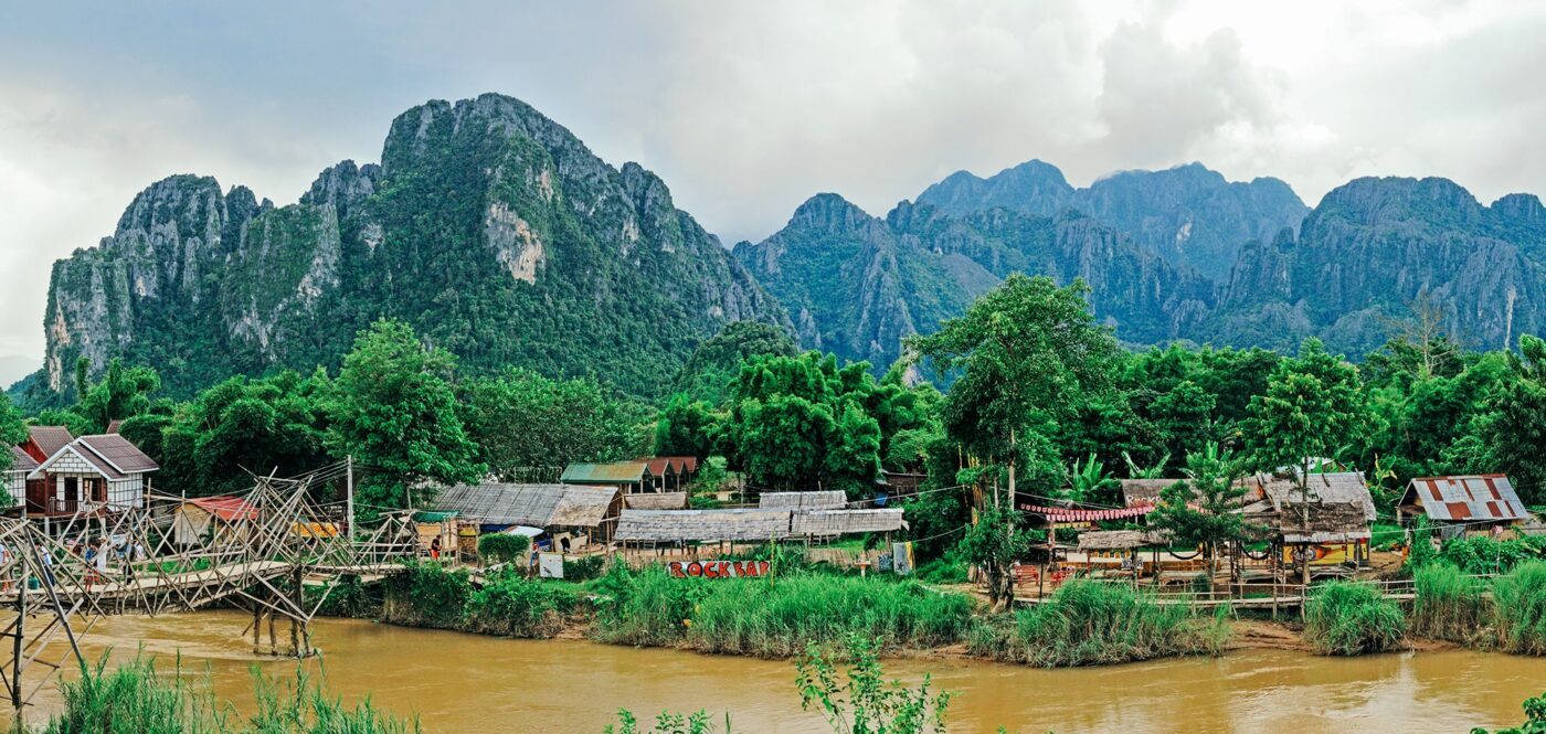 Panorama von Vang Vieng, Laos