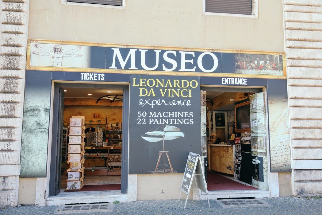 Eingang der Leonardo da Vinci Experience in Rom