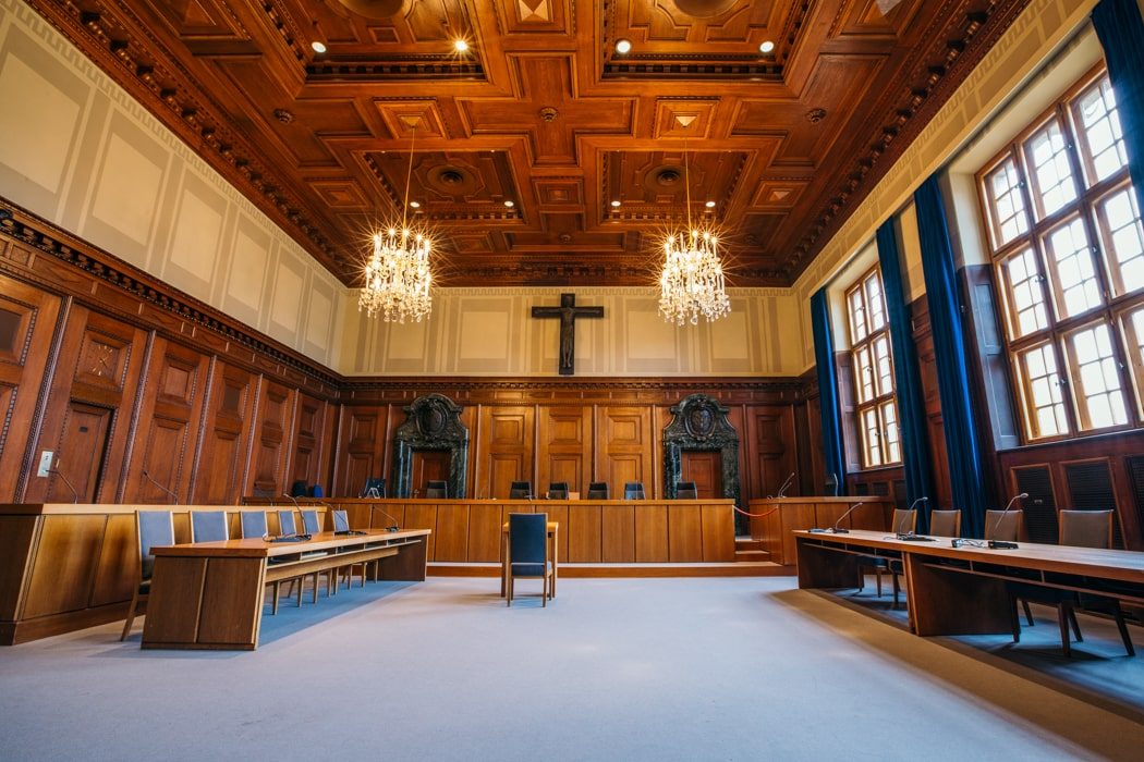 Gerichtssaal der Nürnberger Prozesse