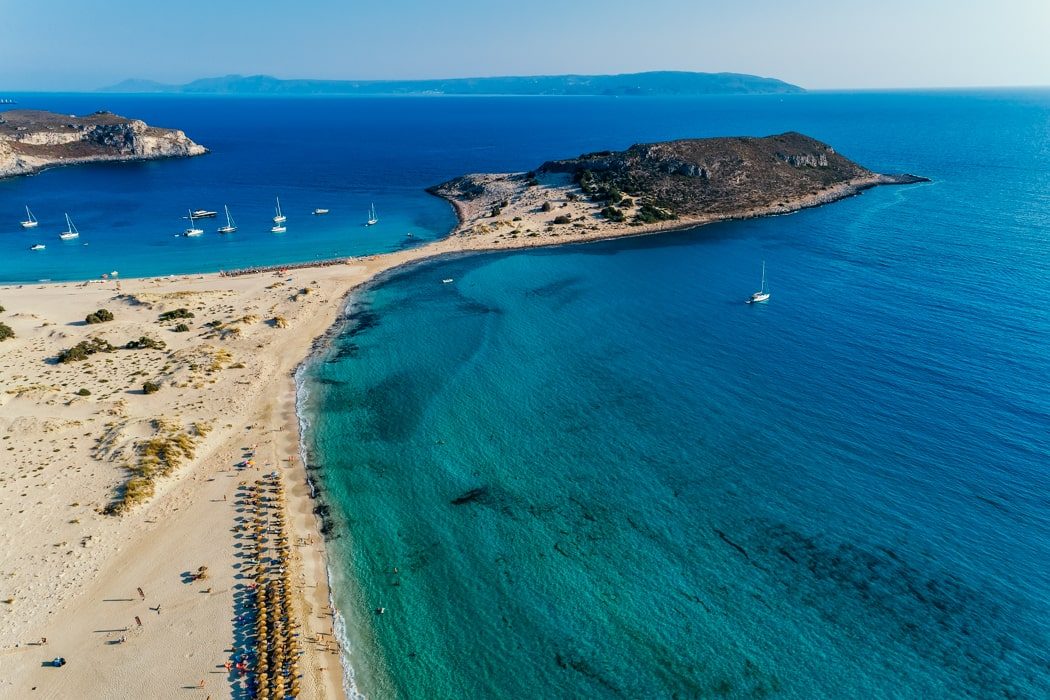 Strand auf der kleinen Insel Peloponnes bei Elafonisos