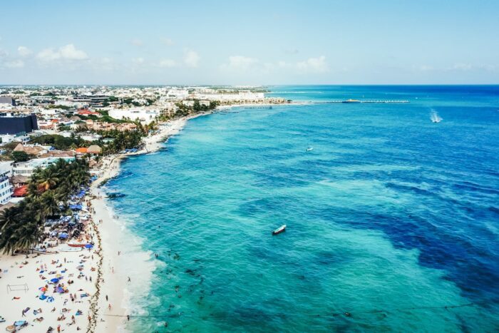 Die beliebte Strandküste von Playa del Carmen