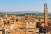 Blick auf die Altstadt von Siena von oben
