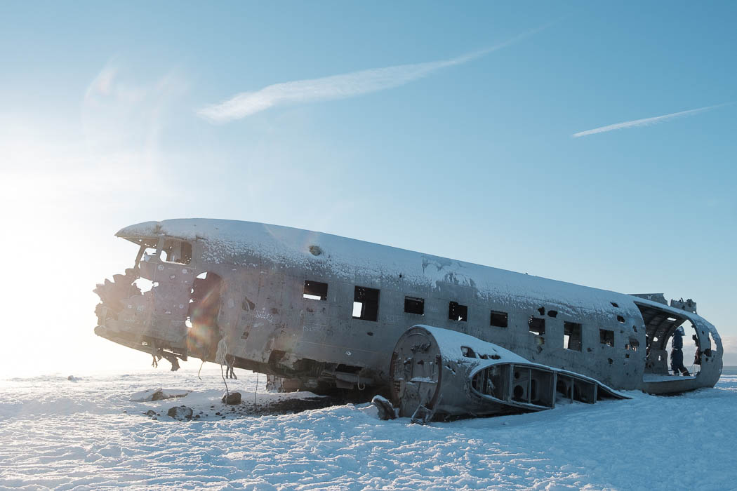 Flugzeugwrack auf Island
