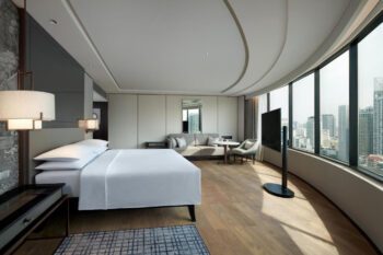 Luxuriöses Hotelzimmer aus Wolkenkratzer in Bangkok