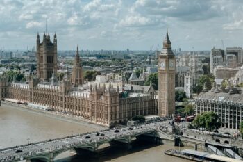 Ausblick auf den Buckingham Palace vom London Eye