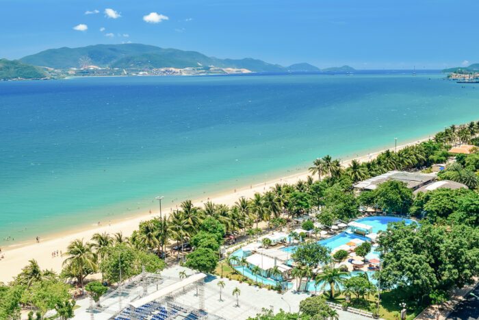 Langer Strand von Nha Trang, Vietnam
