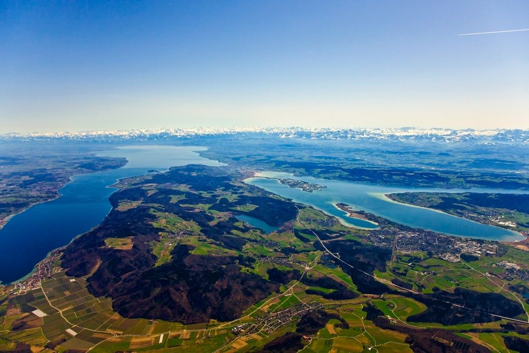 Panoramablick auf den Bodensee