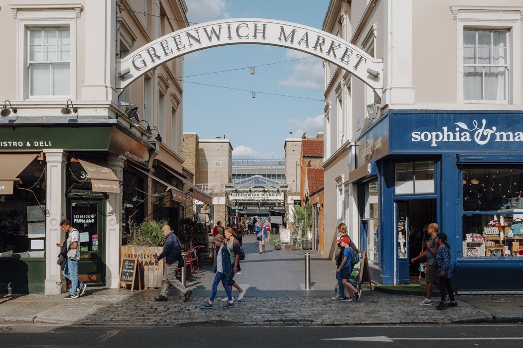 Eingang zum Greenwich Market in London