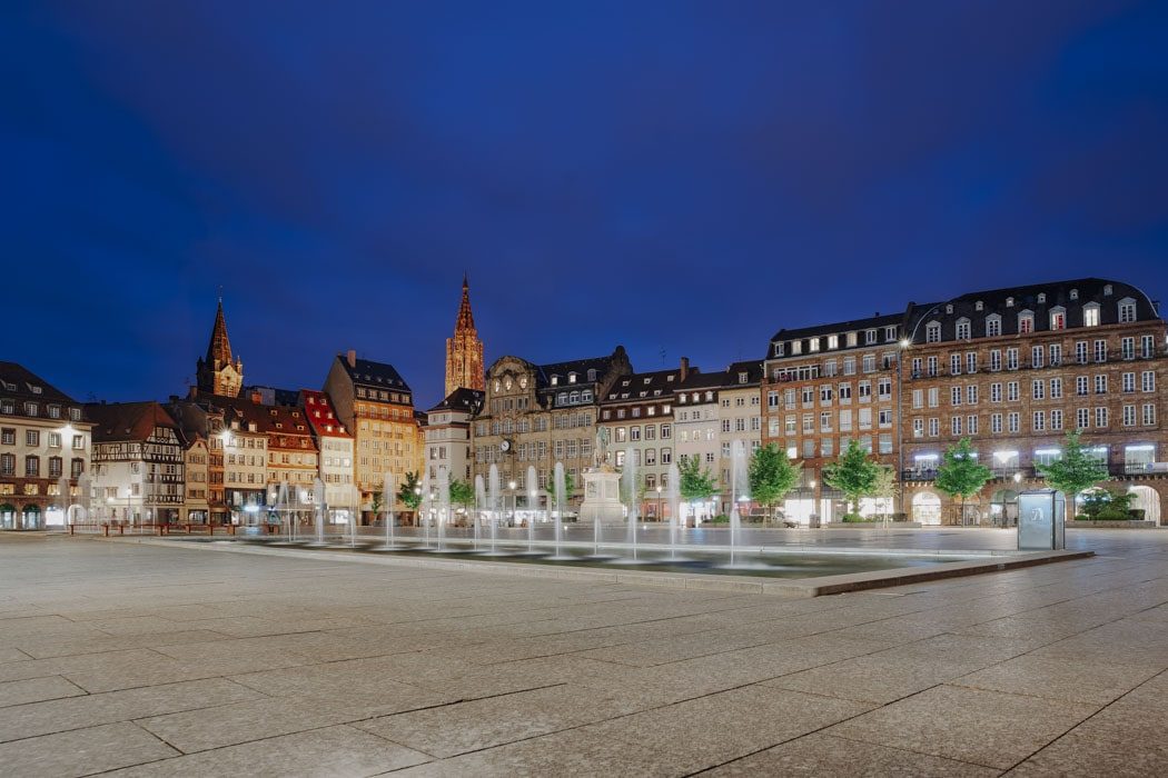 Der zentrale Kleberplatz in Straßburg