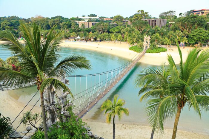 Hängebrücke auf Sentosa Island in Singapur