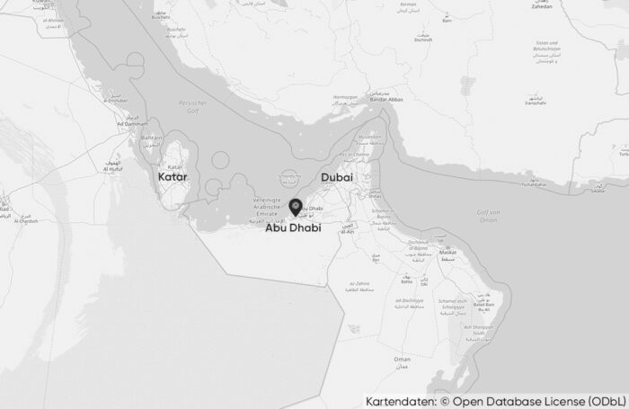 Karte von Abu Dhabi und Umgebung