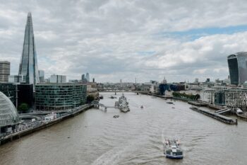 Ausblick von der Tower Bridge in London