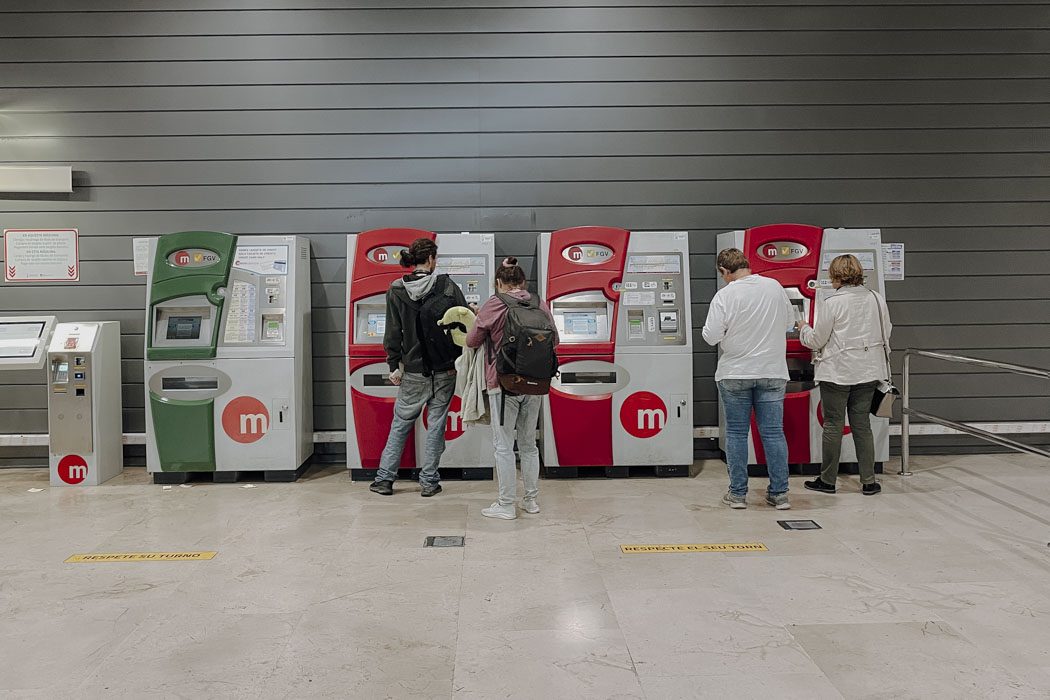 Valencia Nahverkehr Ticketautomaten
