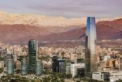 Santiago de Chile mit Bergen im Hintergrund