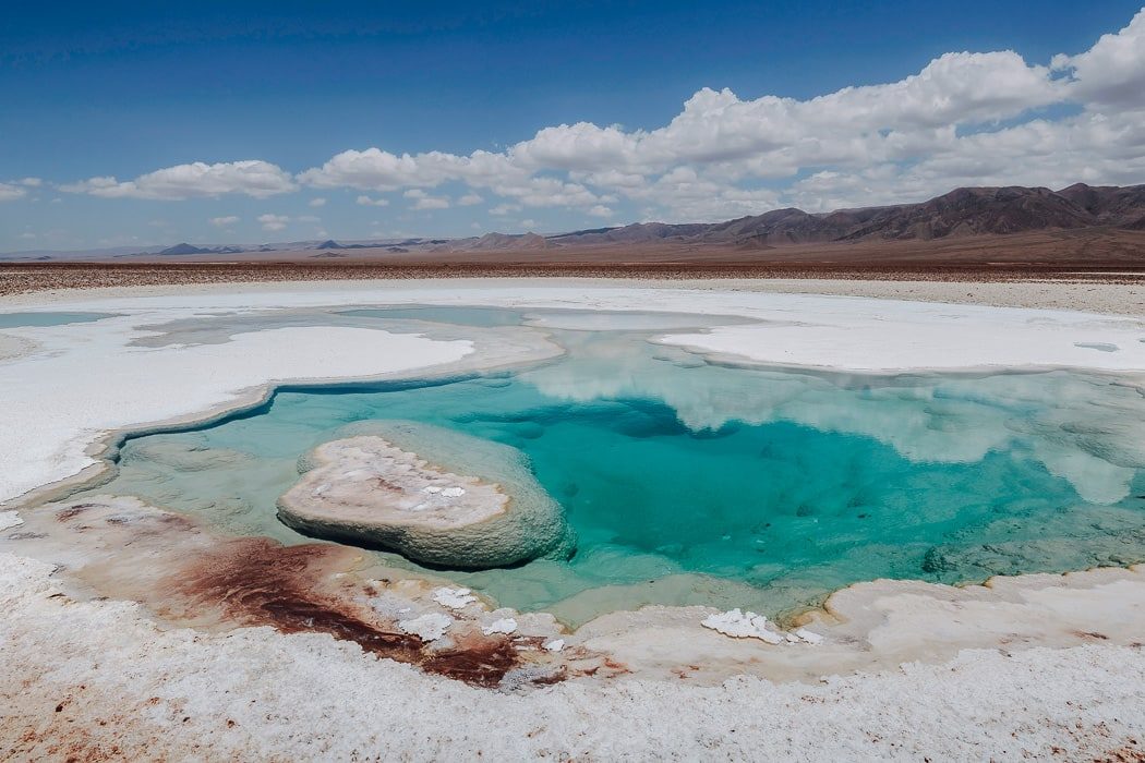 Die Salzlagune Baltinache in der Atacama-Wüste