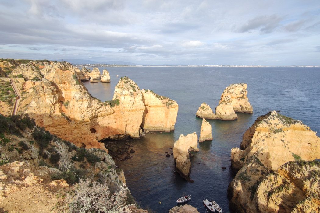 beeindruckende Felsen an der Ponta da Piedade an der Algarve