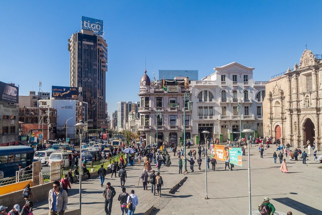 Der San Francisco Hauptplatz in La Paz