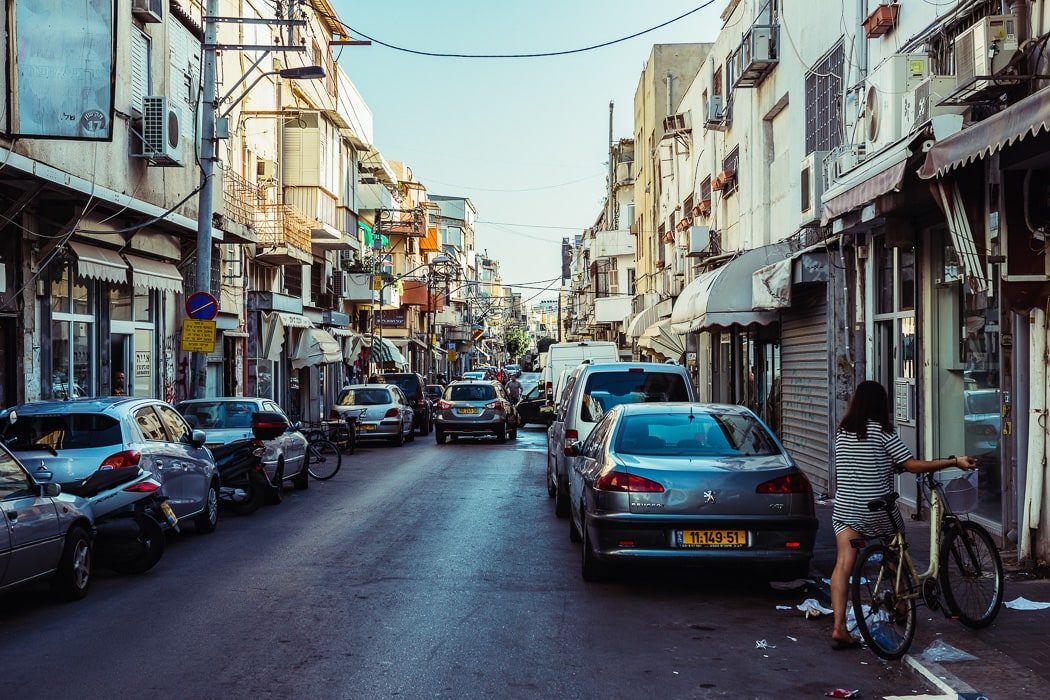 Straße in Florentin in Tel Aviv