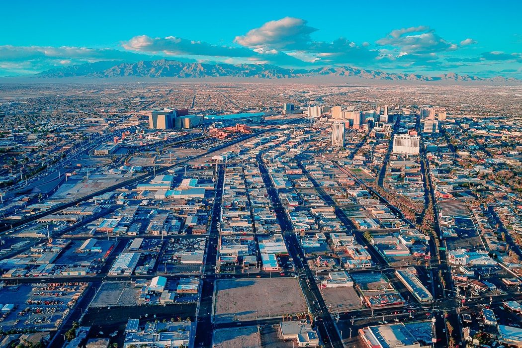 Luftaufnahme der gesamten Stadt Las Vegas