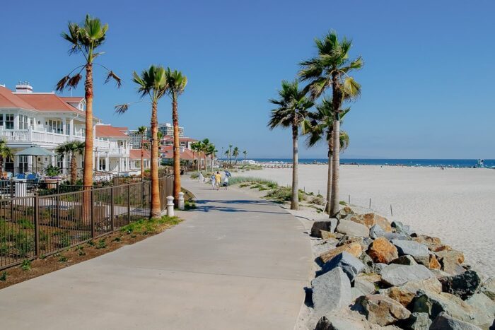Strandpromenade in Coronado, San Diego