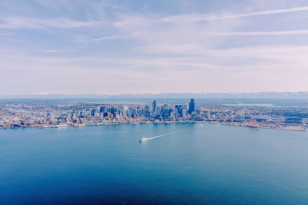 Blick auf die Skyline in Seattle