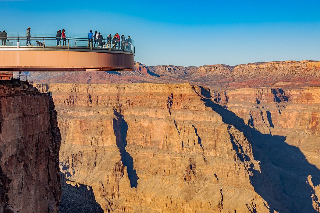 Blick auf den Skywalk am Grand Canyon