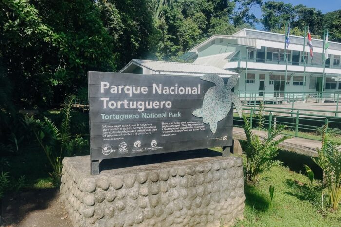 Der Eingang vom Nationalpark Tortuguero, Costa Rica