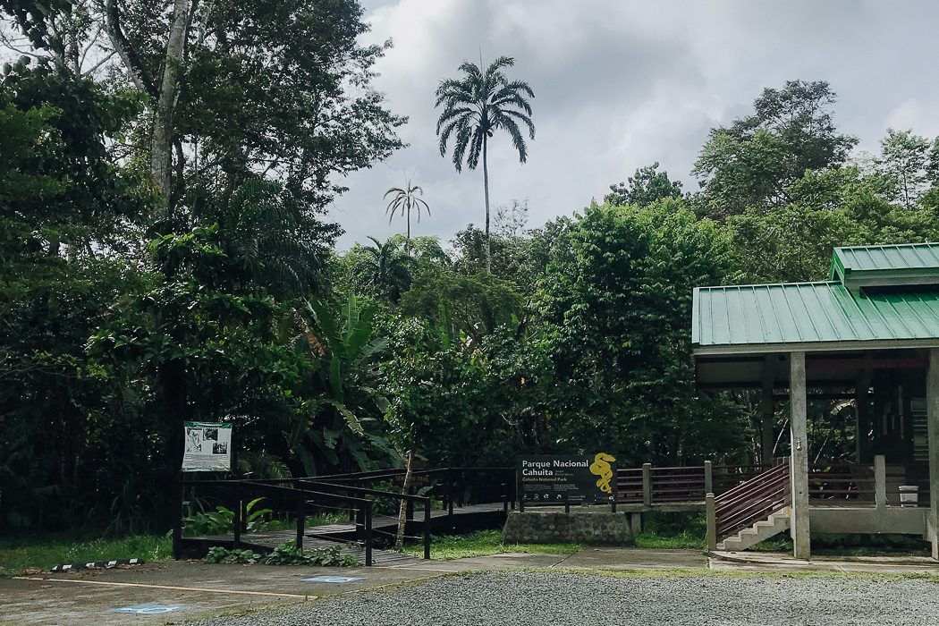 Der Entrada Puerto Vargas des Nationalparks Cahuita in Costa Rica