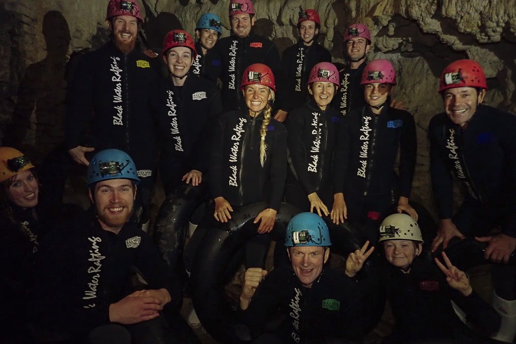 Gruppentour in den Waitomo Caves in Neuseeland