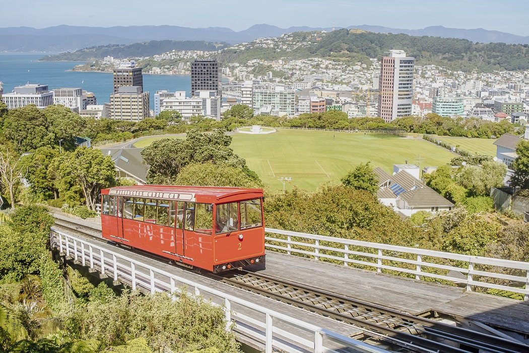Ausblick auf Wellington mit der Cable Car