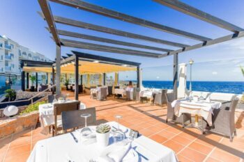 Restaurant auf der Dachterrasse im Hotel Ereza Mar auf Fuerteventura