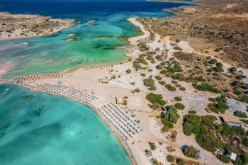 Der Elafonissi Strand auf Kreta