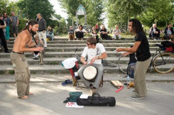 Musiker im Mauerpark Berlin