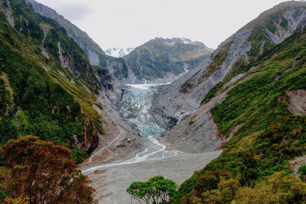 Gletscherzunge des Fox Gletscher in Neuseeland