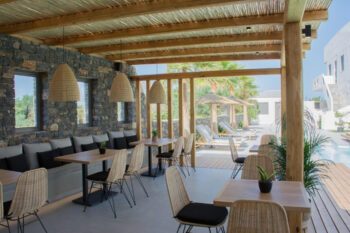 Sitzbereich im Aqua Blu Adults Only Hotel auf Kreta