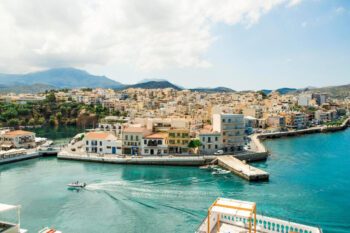 Aussicht auf das Hotel Port 7 in Agios Nikolaos auf Kreta