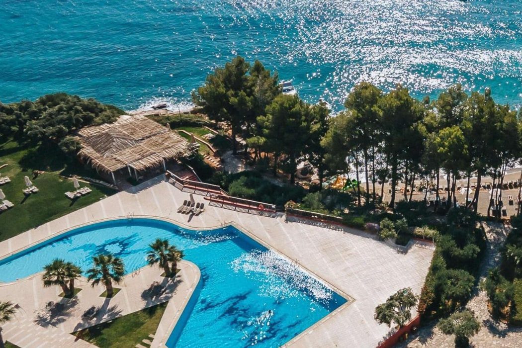 Aussicht auf den Pool im Candia Park Village auf Kreta