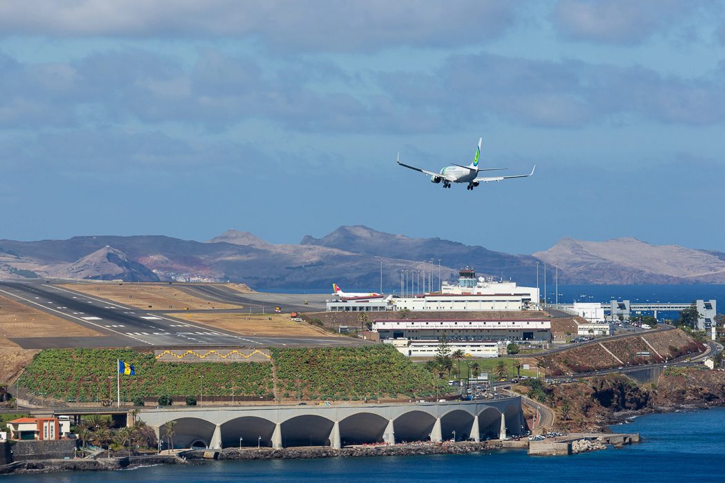 Landebahn des Flughafens Madeira