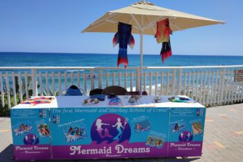 Die Verkausfstelle der Mermaid Dreams Hersonissos auf Kreta